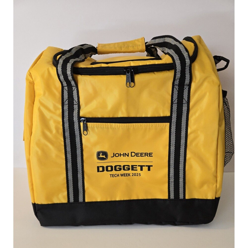 John Deere Doggett Machinery Promotional Insulated Travel Cooler Yellow Bag
